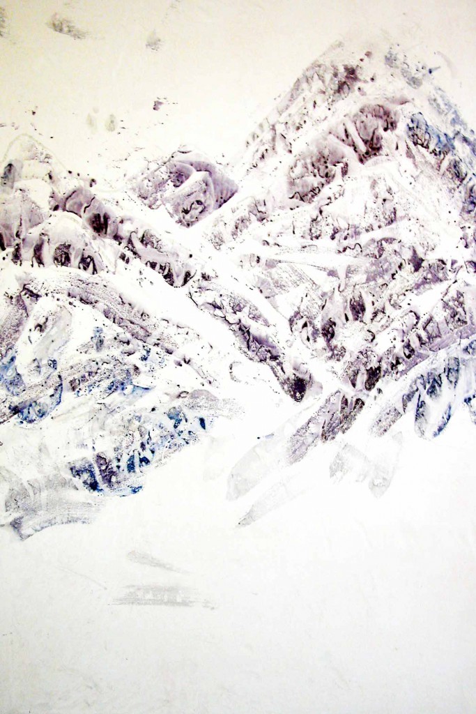 Everest, Lhotse, Nuptse 2 , Tusche auf Leinwand, 2011