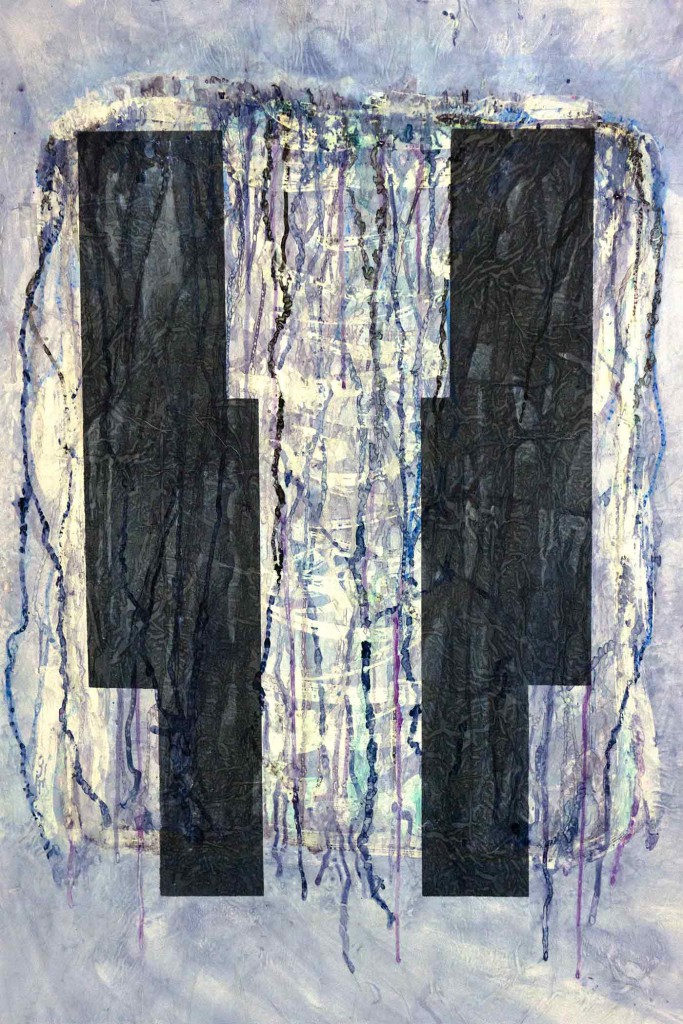 Sedimentation 2, Tusche auf Leinwand, 120 cm x 80 cm, 2015