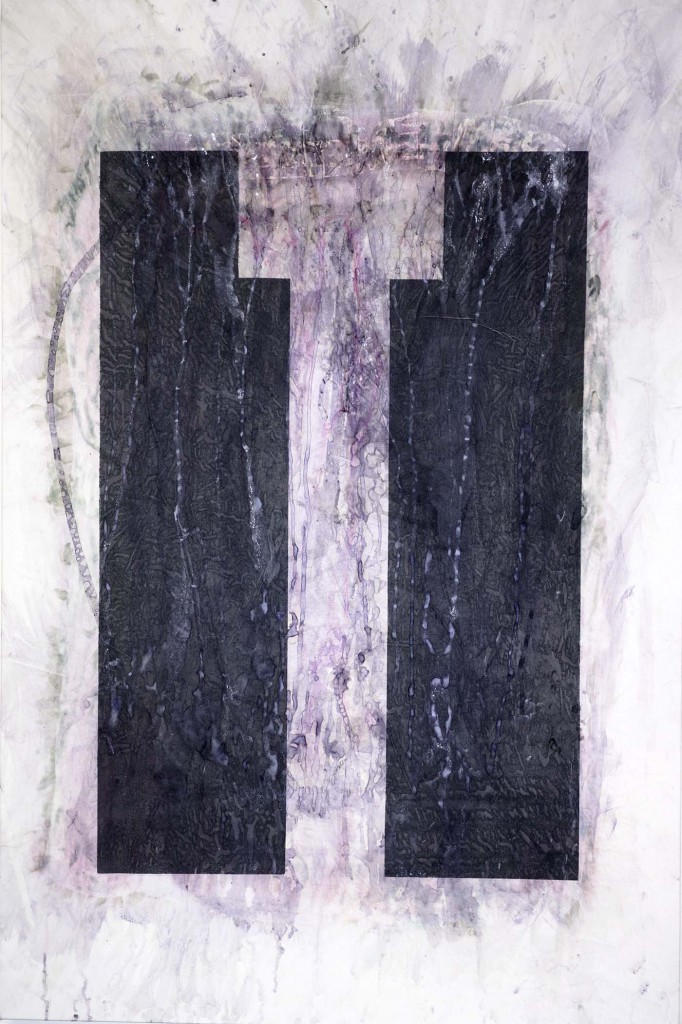 Sedimentation 1, Tusche auf Leinwand, 120 cm x 80 cm, 2015